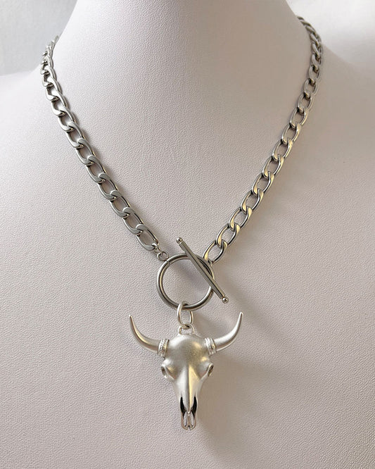 Longhorn Bull Skull Necklace