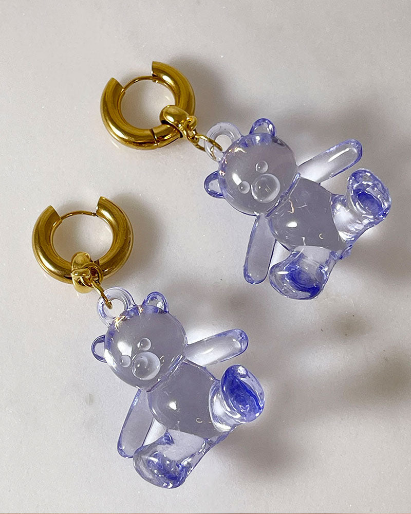 GUMMY BEAR CHUNKY HOOP EARRINGS