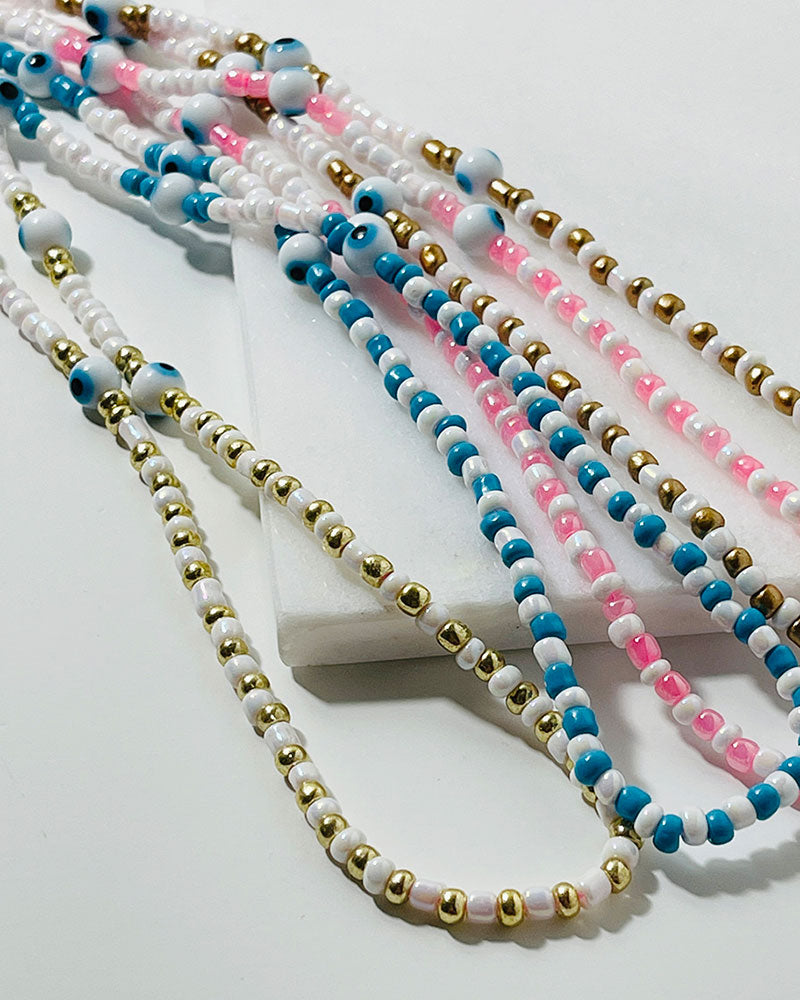 Colorful evil eye beaded phone charms