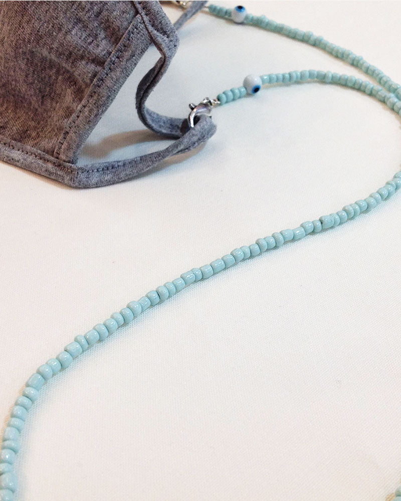 FACE MASK BEADED CHAIN NECKLACE