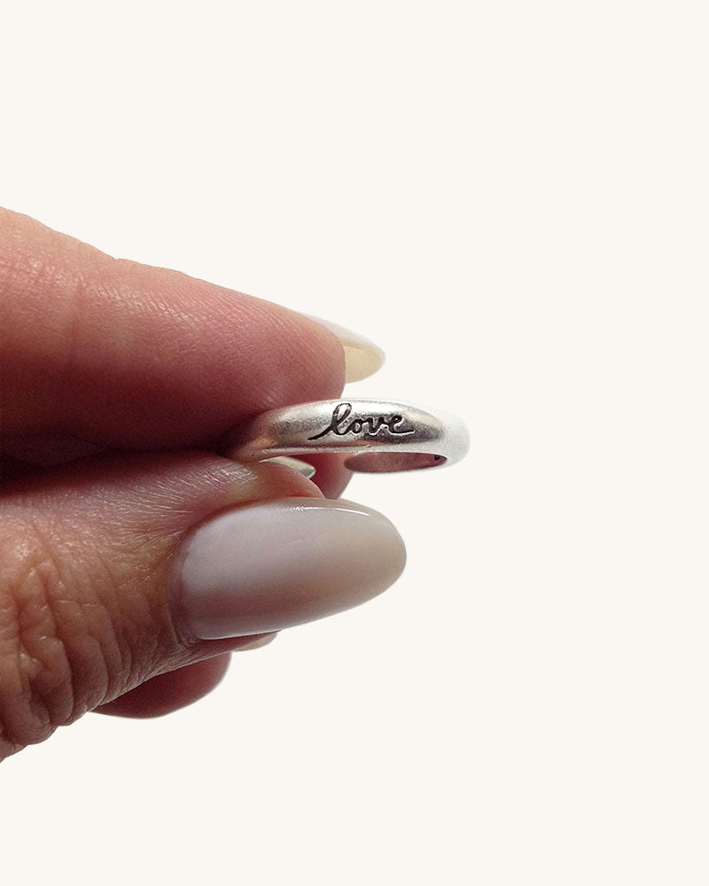LOVE STACK ENGRAVED RING