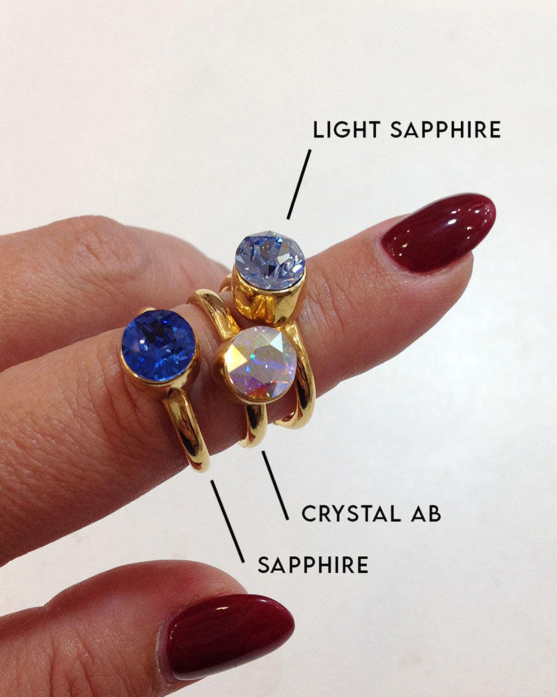 CRYSTAL GOLD RINGS