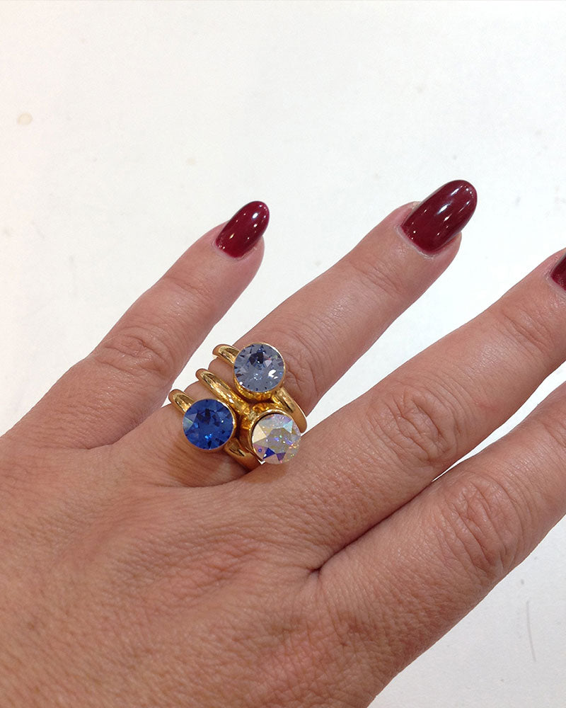 CRYSTAL GOLD RINGS