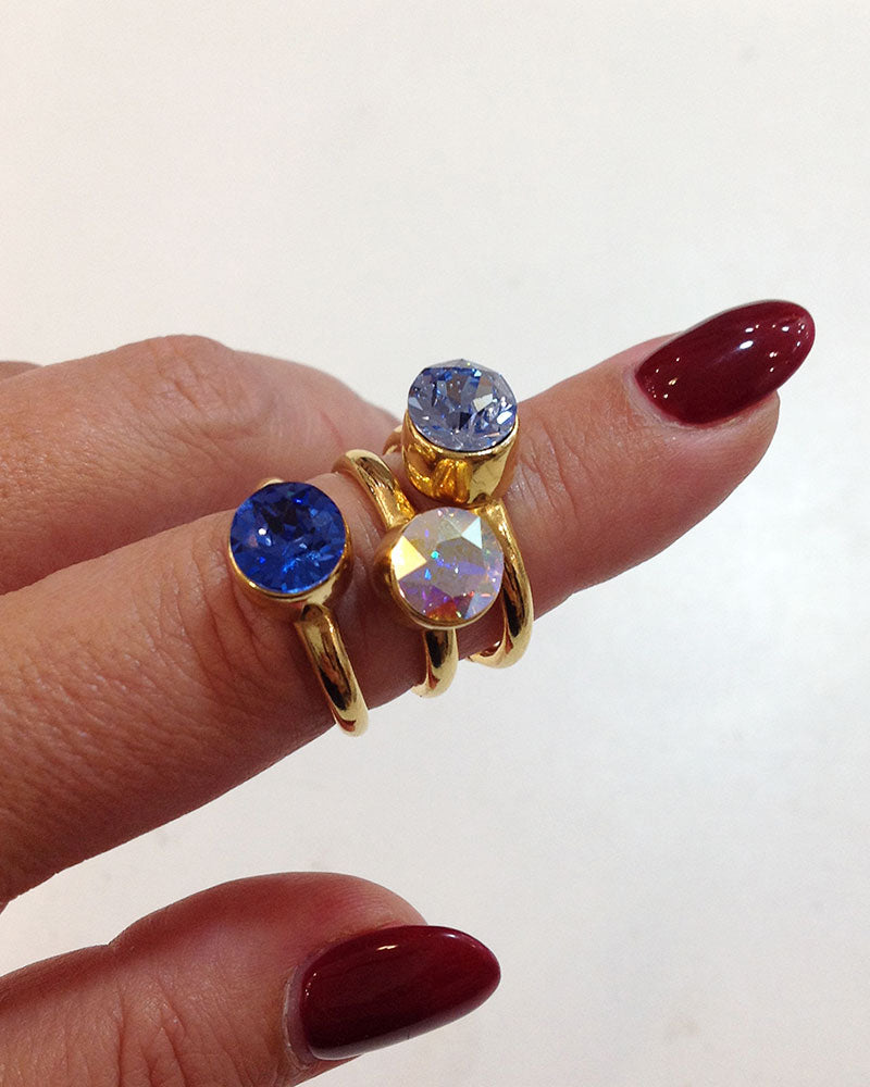 CRYSTAL GOLD RINGS