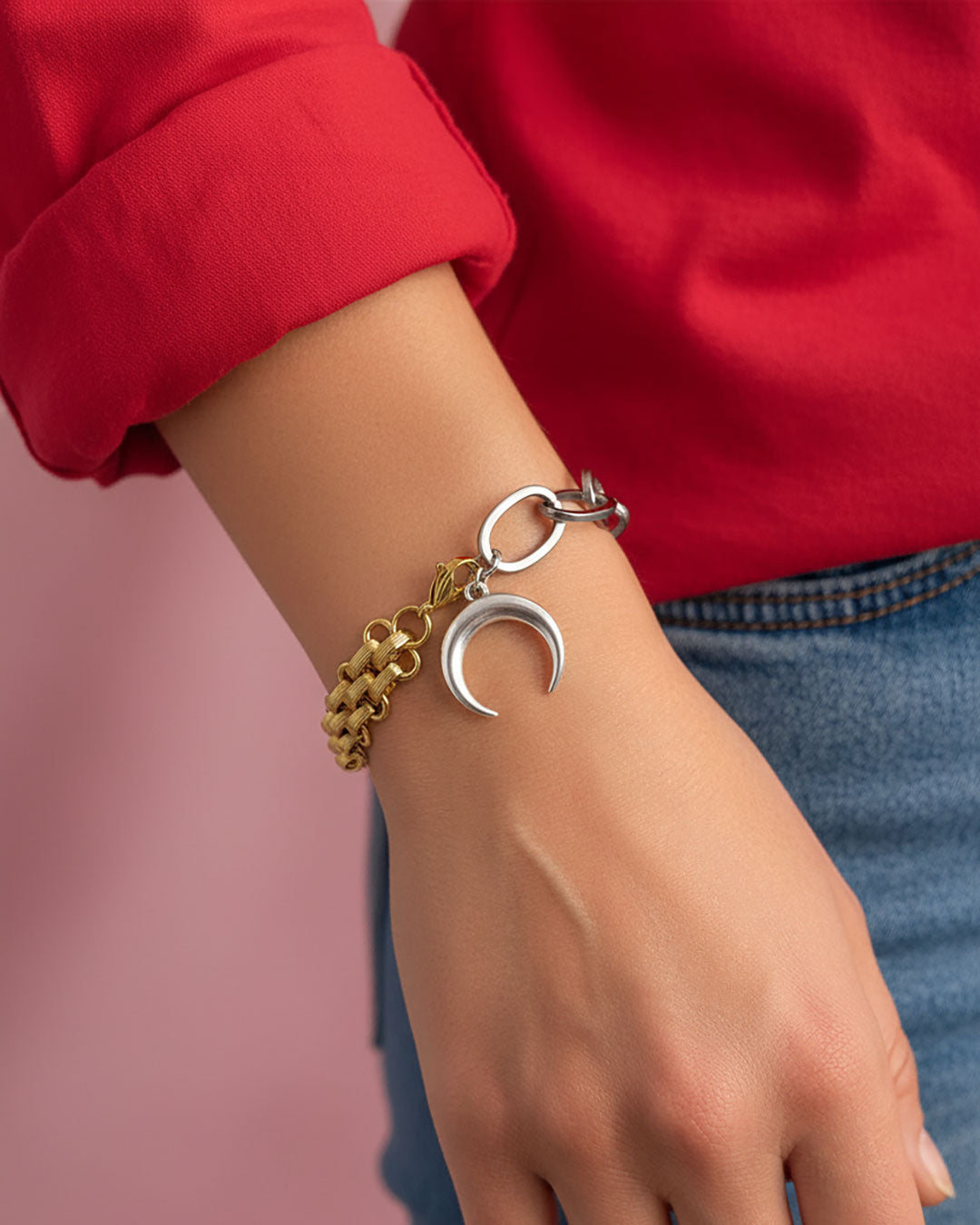 Mix gold and silver jewelry for perfect layering