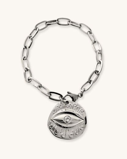 EVIL EYE BRACELET - SILVER