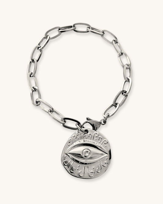 EVIL EYE BRACELET - SILVER