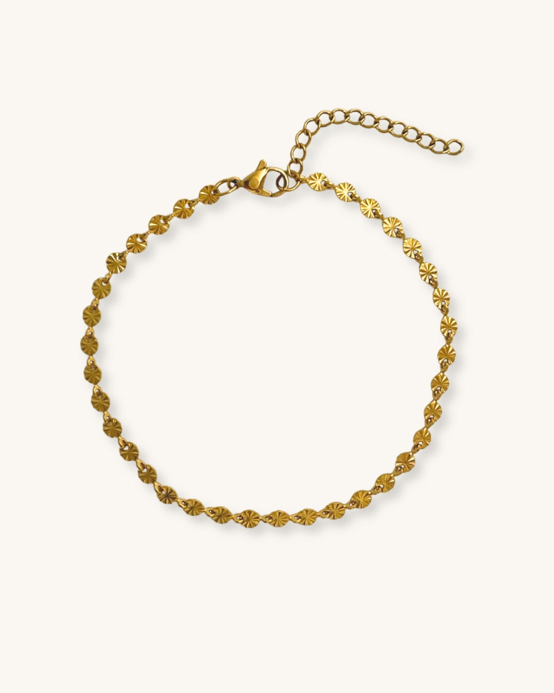Gold sun chain bracelet