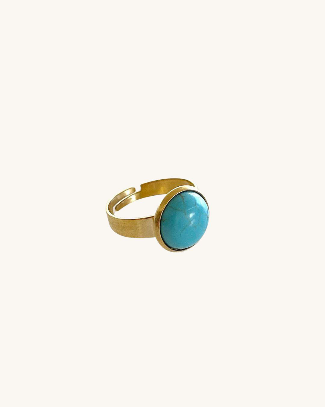 TURQUOISE VINTAGE RING IN GOLD