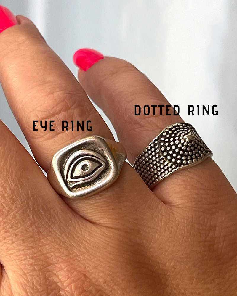 SILVER EYE RING