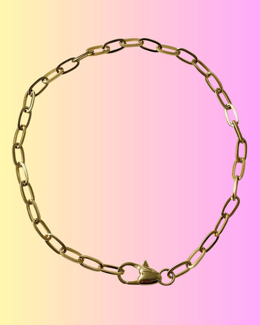 HEART CHAIN LINK CHOKER