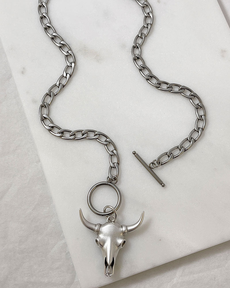Amazonite Buffalo Skull Necklace – Charity Navalesi