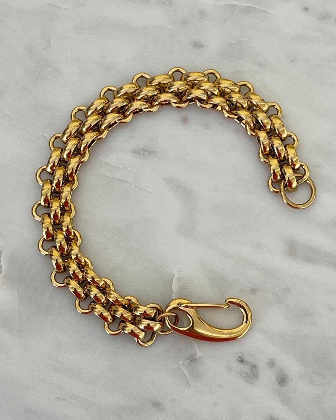 PALMER WOVEN WIDE CHAIN BRACELET