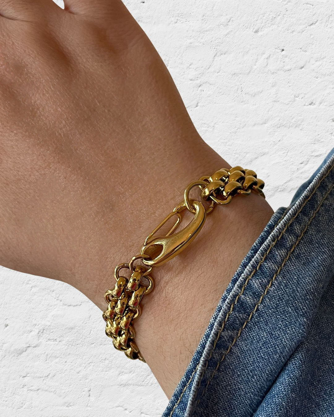 PALMER WOVEN WIDE CHAIN BRACELET