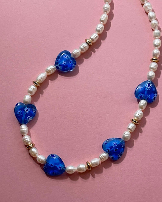 BLUE HEART NECKLACE