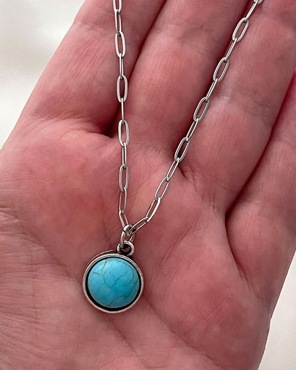 TURQUOISE PENDANT NECKLACE