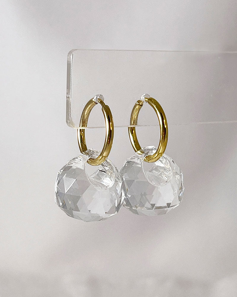 CRYSTAL HOOP EARRINGS