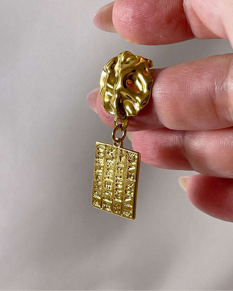 EGYPTIAN GOLD DROP EARRINGS