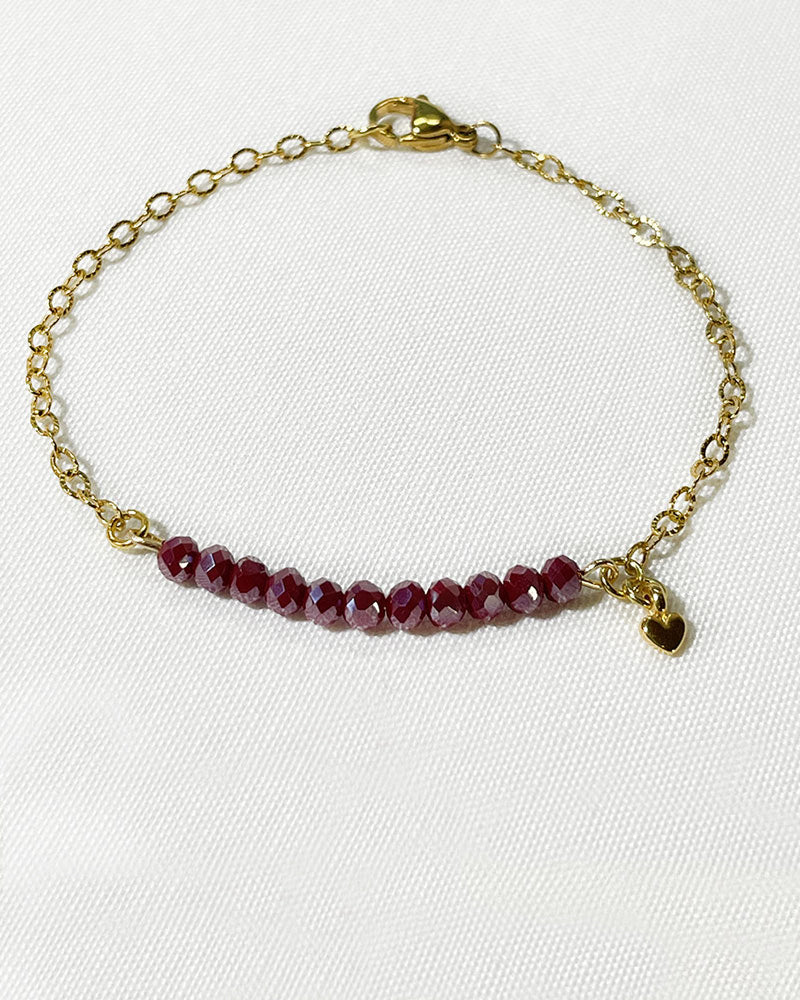 EMILIA BAR BRACELET IN RED IRIDESCENT