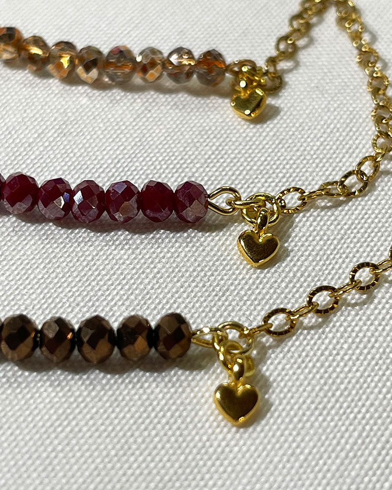 EMILIA BAR BRACELET IN RED IRIDESCENT