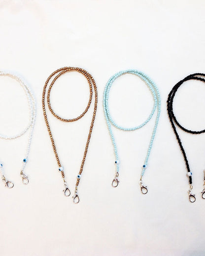 FACE MASK BEADED CHAIN NECKLACE