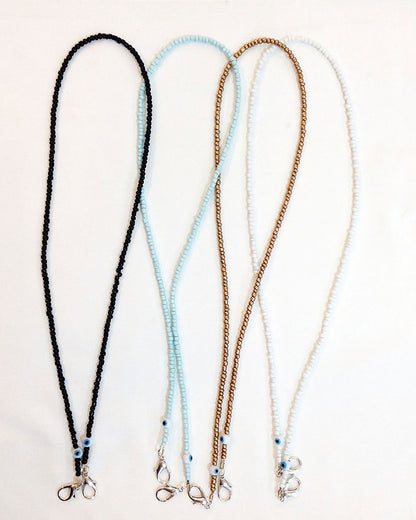 FACE MASK BEADED CHAIN NECKLACE