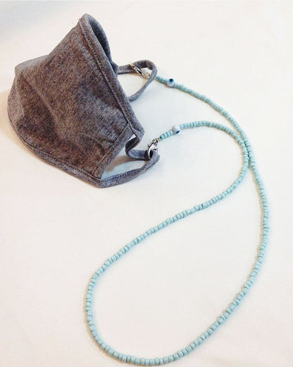 FACE MASK BEADED CHAIN NECKLACE
