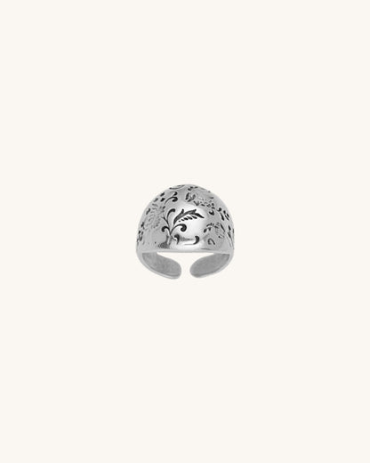 FLOWER CHUNKY RING