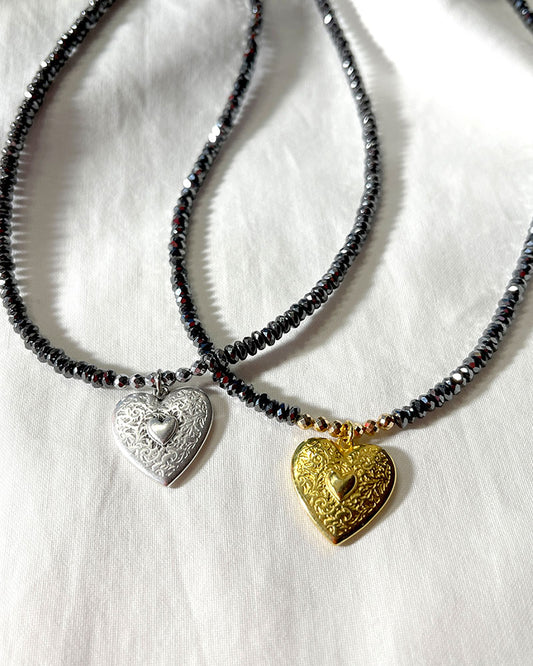 BLACK AND GOLD HEMATITE NECKLACE – YOUROCK JEWELS