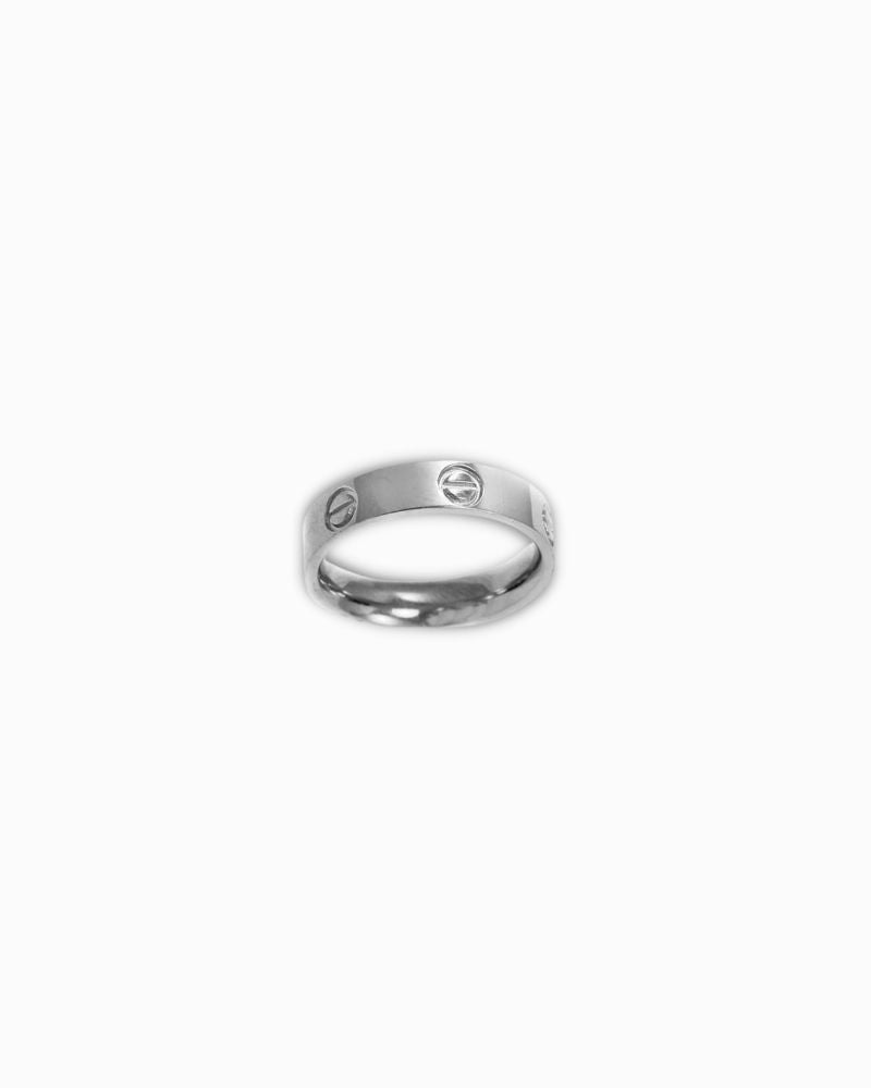 SILVER SCREW RING