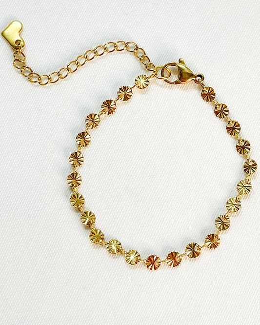 SUN CHAIN BRACELET IN GOLD