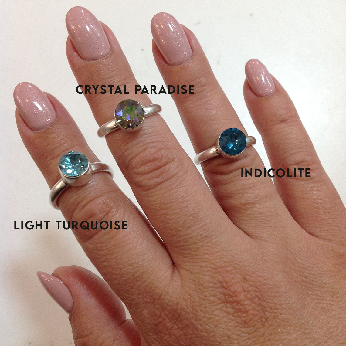 CRYSTAL SILVER RING