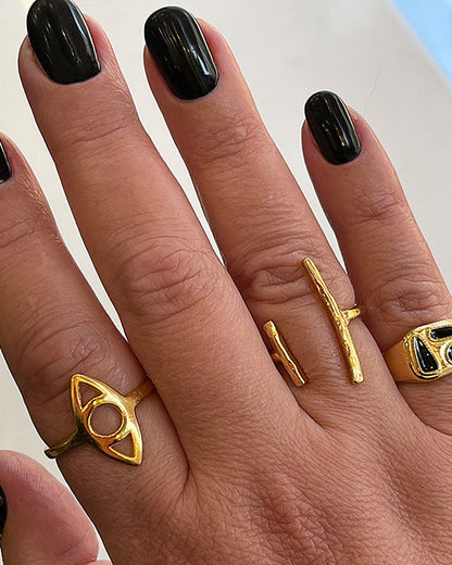 MINIMALIST EYE RING IN GOLD