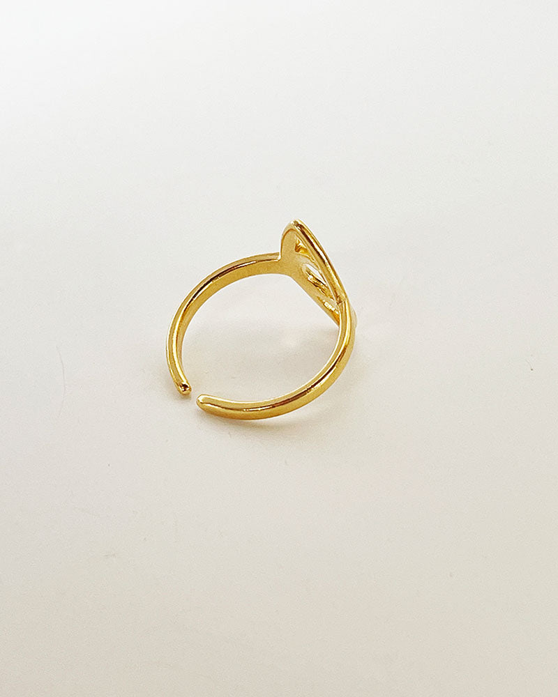 MINIMALIST EYE RING IN GOLD
