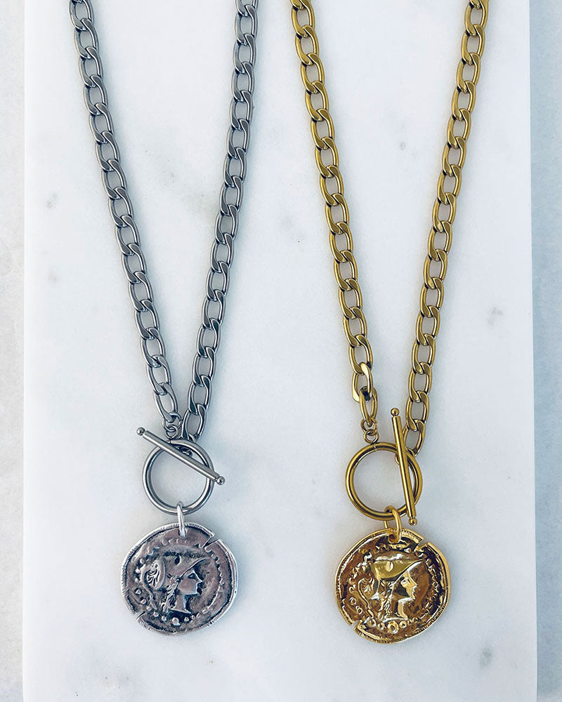 ATHENA COIN PENDANT NECKLACE