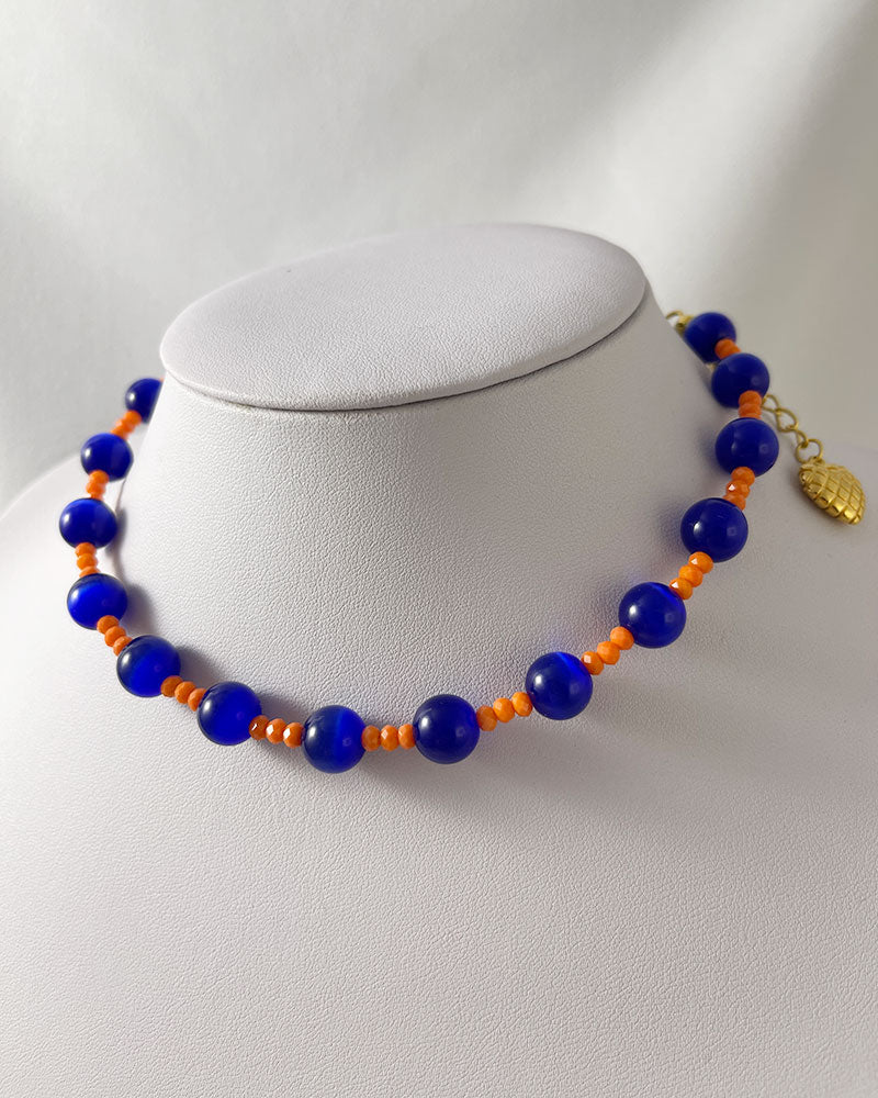 Kaleera Three Layer Real Orange Onyx Stone Beads Necklace for Women and  Girls (KL3415O) : Amazon.in: Fashion