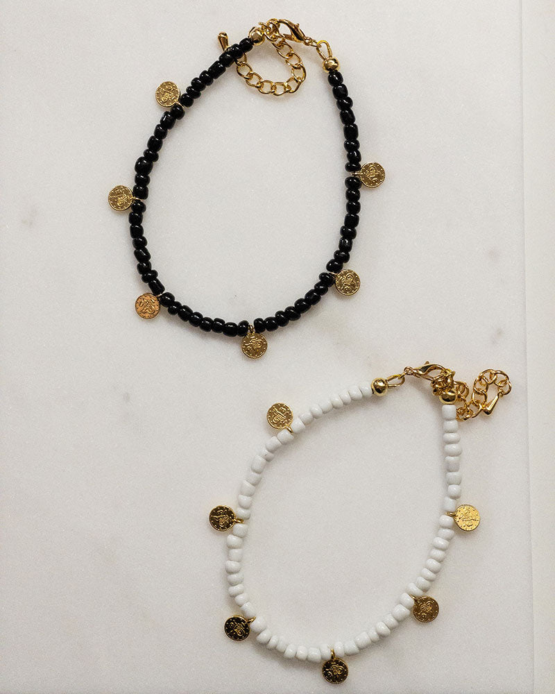 COIN BEADED ANKLET