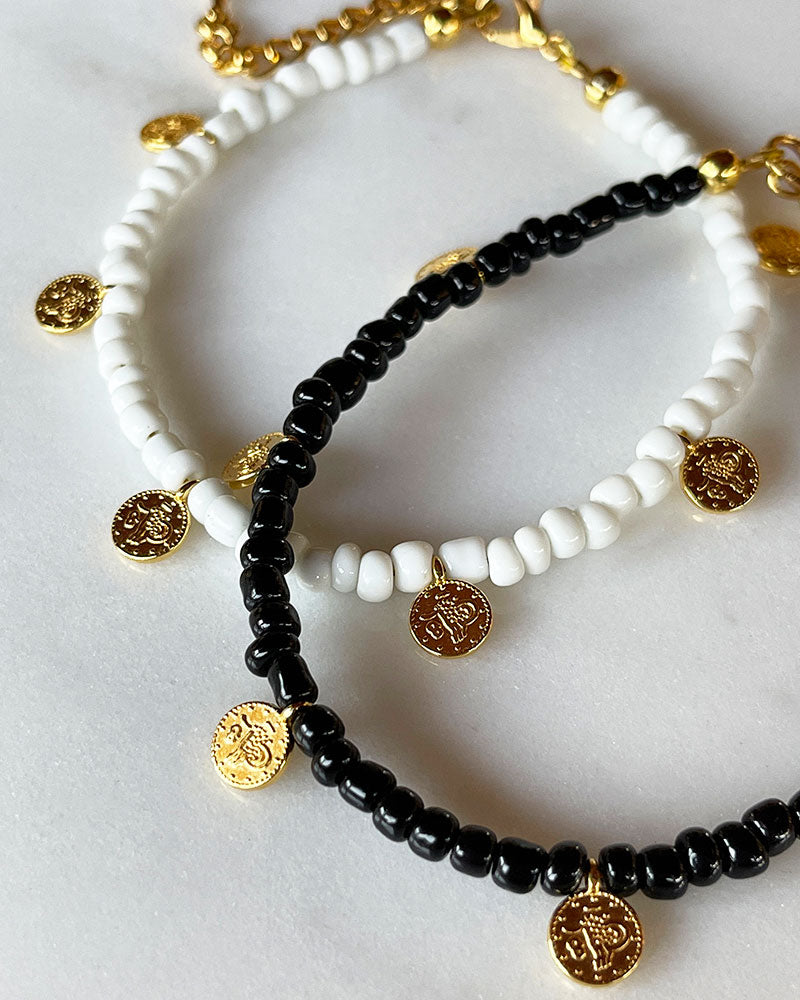 COIN BEADED ANKLET