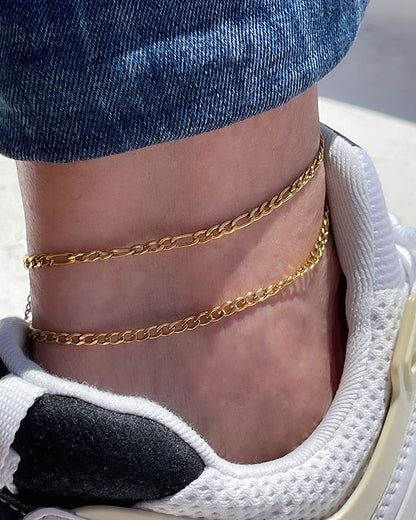 FIGARO - CURB CHAIN ANKLET JEWELS – YOUROCK