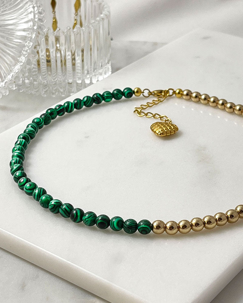 Raw Malachite Necklace, Natural Malachite Pendant, Sterling Silver or 14k  Gold Filled – GEMNIA
