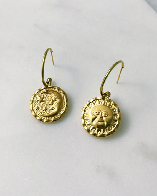 SUN MOON EARRINGS